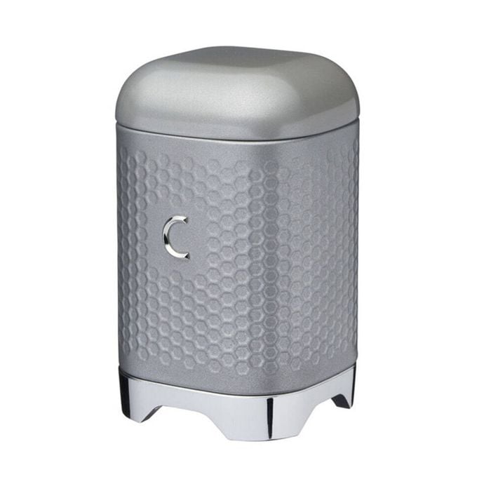 Kitchencraft Lovello Geometric Retro Coffee Canister Jar 19cm Shadow Grey