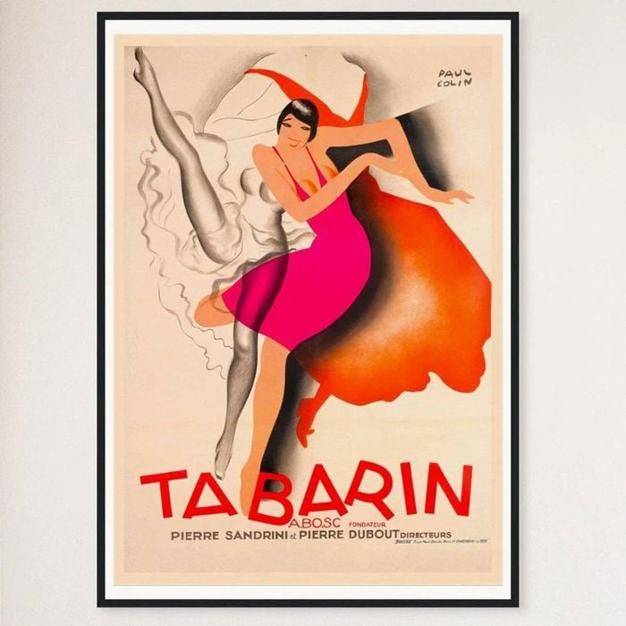 Galrie Tabarin by Paul Colin Vintage Art Deco Poster Elegant Stylish Home Décor, Black Frame, A3 30 x 42cm (12 x 16inch)