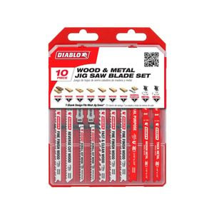 Diablo 10 Piece Jig Saw Blade Set For Wood & Metal