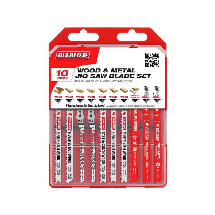 Diablo 10 Piece Jig Saw Blade Set For Wood & Metal