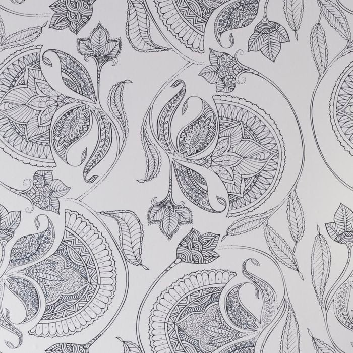 Porter's Paints A4 Sample Navy Maharani Wallpaper
