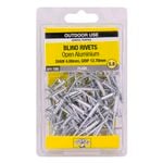 Otter 4.0 x 12.7mm Open Aluminium Blind Rivets - 100 Pack