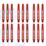 6x 3pc Target Pro Grip Shaft Dart Accessory Medium - Red