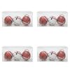 4x 3pc Urban Painted Decorative Bells Gift Box Set 17cm Red/Green