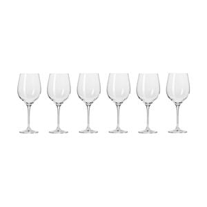 6pc Krosno Harmony 530ml Stemmed Red Wine Glass Set - Clear