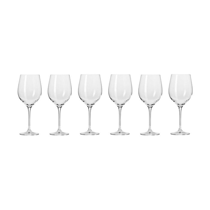 6pc Krosno Harmony 530ml Stemmed Red Wine Glass Set - Clear