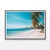 Beach Paradise with Palm Trees  Print 100% Australian Made 90x60cm  (Poster)