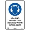 Pinnacle 300 x 200mm Metal Hearing Protection Must Be Worn In This Area Sign