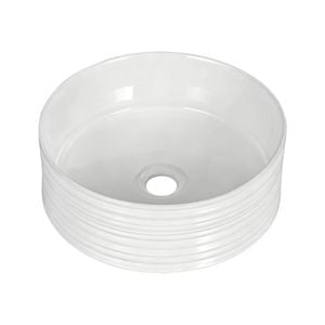 Cefito Bathroom Basin Vanity Sink Vessel Ceramic White Round Countertop 36cm