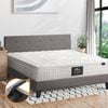 Oikiture Bed Frame with Double Mattress Wooden Platform Grey POLO