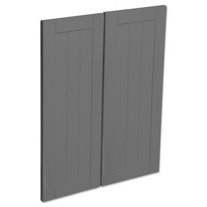 Kaboodle Smoked Grey Country Corner Wall Cabinet Door - 2 Pack