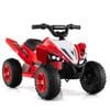 Costway Kid Ride On Atv Car 12v Quad Electric Vehicle Led 11km/h Red