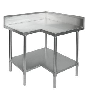 Modular Systems Corner Workbench, 150mm Splashback & Undershelf Wbcb6-0900/a