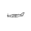 Ignite Laser Epic E1000 GX - High-Performance Single-Engine Turboprop Silhouette Metal Wall Art Rustic Metal 15.7 inch - 40 cm