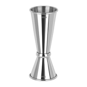Zanzi Tokyo Jigger Curled Edge Stainless Steel 15/30ml Cocktail Barware