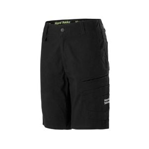 Hard Yakka Women's Black 3056 Raptor Mid Length Work Shorts - Size 18
