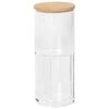 Harbour Housewares Reusable Plastic Stacking Bathroom Canister with Bamboo Lid