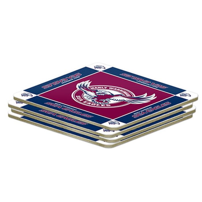 Manly Warringah Sea Eagles NRL Cork Coasters Set Of 4