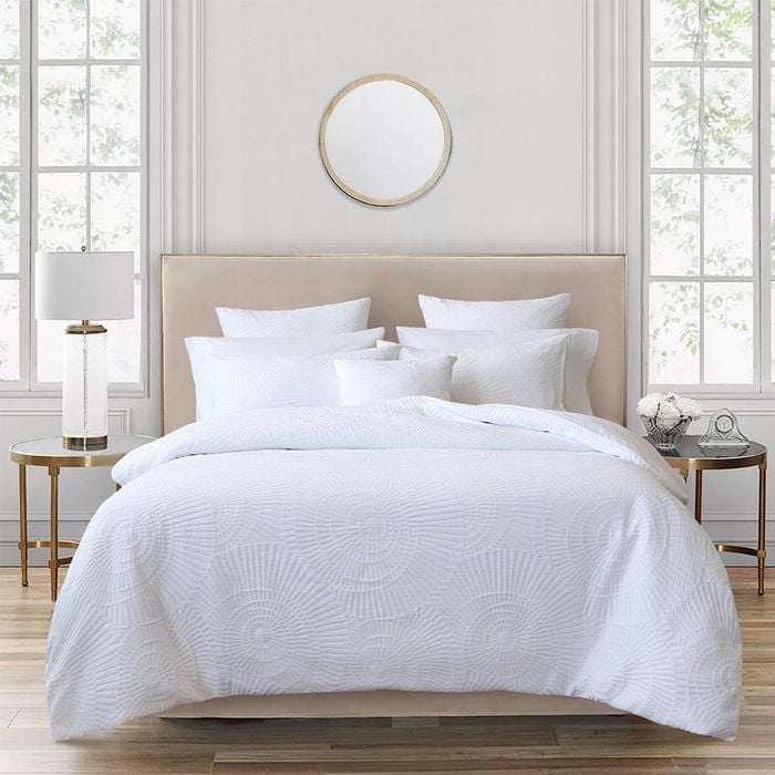 Byron Quilt Cover Percale Cotton White - Super King Bed