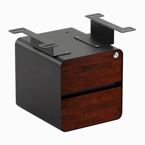 Desky Minimal Under Desk Cabinet Black Frame