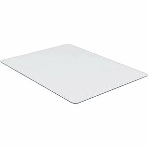 Lorell Durable Clear Tempered Glass Rectangular Office Chair Mat 92x117cm