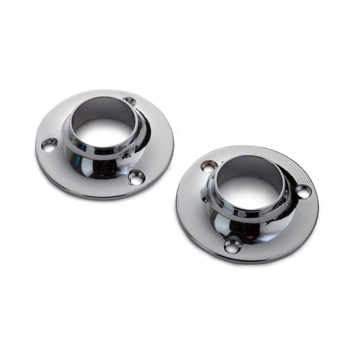 Sandleford 25mm Chrome Round Flange - 2 Pack