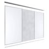 Lugna 2400 x 2701-3600mm Clear Anodised 1 Mirror 2 Melamine Wardrobe Triple Sliding Doors