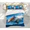 3D Ocean Waves Dolphins 26 Bed Pillowcases Quilt Queen Size