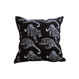 SOGA 45cm Black Leopard Throw Pillow