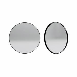 Forme 600mm Black Round Framed Mirror