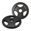 2 Pack of 7.5kg - Total 15kg Olympic Ez Grip Cast Iron Hammertone Weight Plate Weight Set