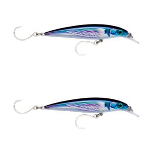 2x Rapala 14cm Saltwater X Rap Long Cast Sink Minnow Fish Lures -Flying Fish UV