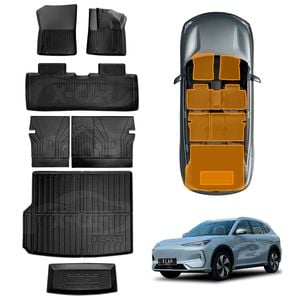 3D Floor Mats Boot Liner Set for Geely EX5 2025-Onwards All Weather Heavy Duty Toolbox Cargo Trunk Back Seat Kick Cover