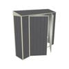 Build-a-Shed 0.4 x 2.3 x 2.0m Green Skillion Double Hinged Door Garden Locker - Grey