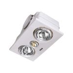 Click 2 x 275W White Ducted 3 in 1 Heater Bathroom Exhaust Fan - White