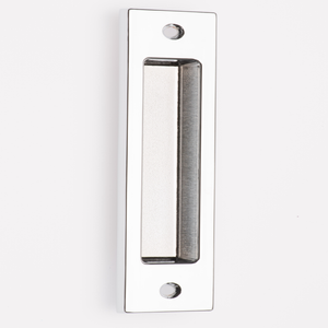 Lane Polished Chrome Rectangular Flush Pull Handles - 2 Pack