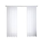 Windoware 500 x 213cm White Renzo Sheer Rod Pocket Curtain - 1 Pack - White