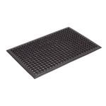 Axton 90 x 60cm Black Workplace Rubber Matt 