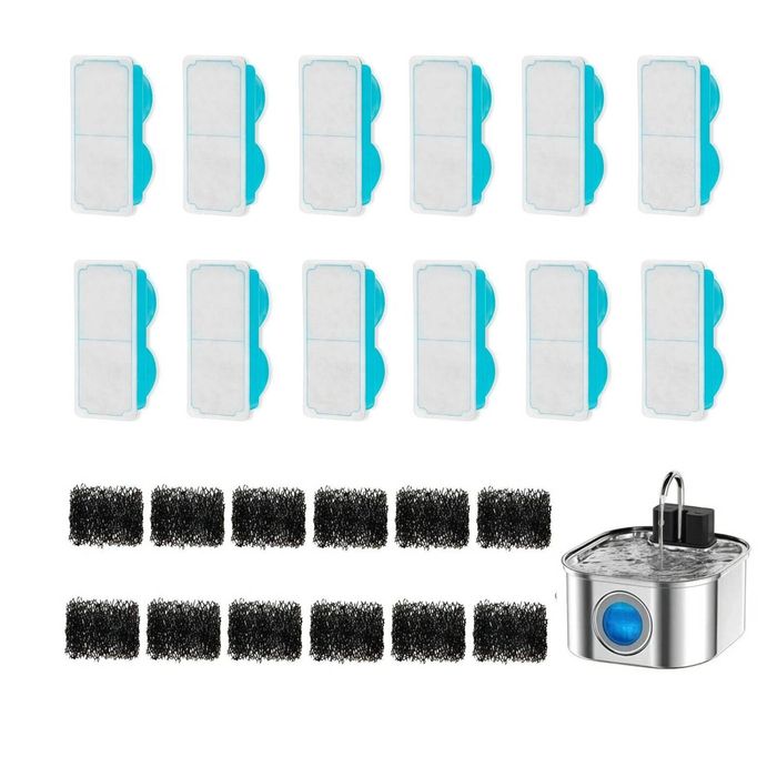 YES4PETS 12 x Pet Dog Cat Fountain Filter Replacement Activated Carbon Ion Filtration System  Dispenser Compatible