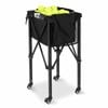 Advwin Foldable Tennis Ball Cart, Portable Aluminium Training Hopper with Carry Bag, Black