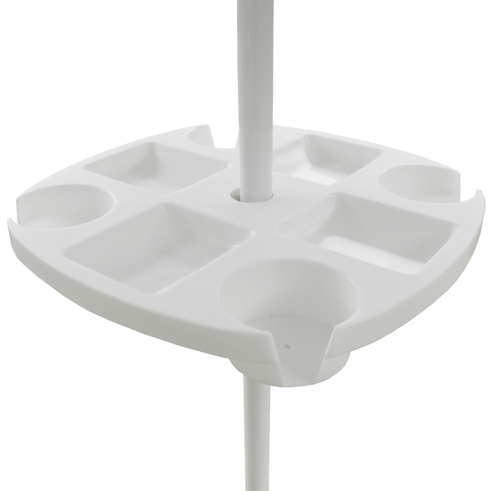 Marquee Beach Umbrella Plastic Table