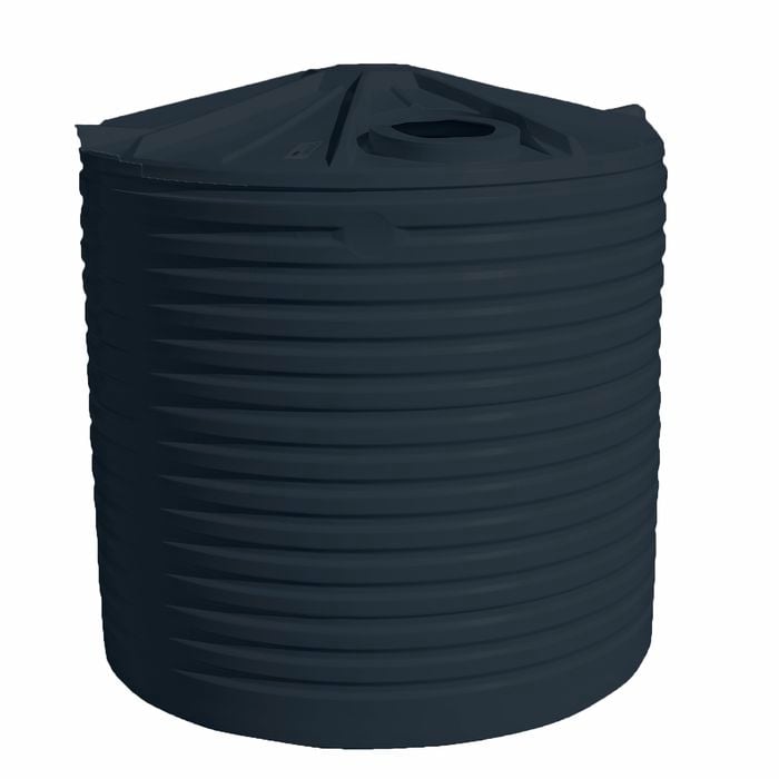 Clark Tanks 9092L Round Poly Water Tank - Metal Grey