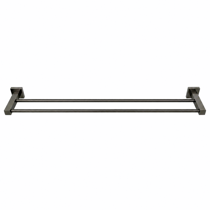 Barelli Piazza Double Towel Bar 60cm Gun Metal Grey