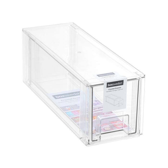 Boxsweden 35 x 12 x 13cm Crystal Slim Storage Drawer