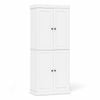 Costway 4-door Buffet Sideboard Cupboard White
