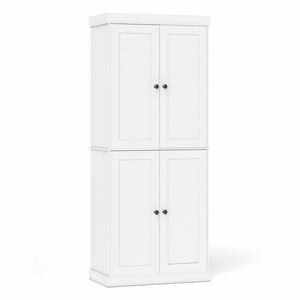 Costway 4-door Buffet Sideboard Cupboard White