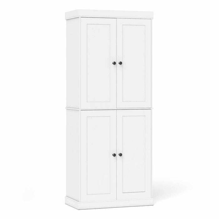 Costway 4-door Buffet Sideboard Cupboard White