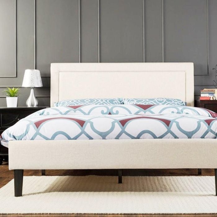 Istyle Wiltshire Double Bed Frame Fabric Beige