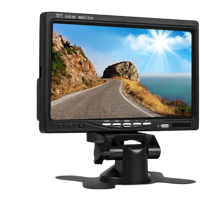 Elinz 7" TFT LCD Monitor Only for Car Rear View Home CCTV System 12V 24V HDMI VGA RCA Input