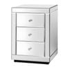 ALFORDSON Mirrored Bedside Table Silver